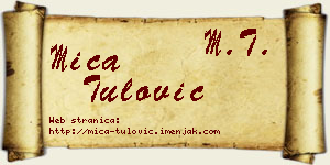 Mića Tulović vizit kartica